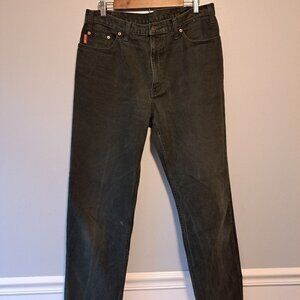 Mustang for Men's Jeans Denim Straight Casual Green Pocket Button Zip Size 36x32